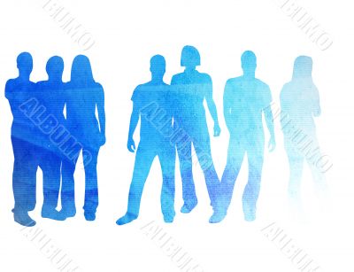 people silhouettes