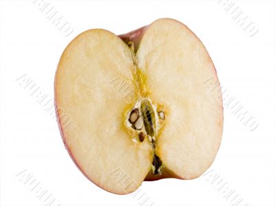 fresh fuji apple half