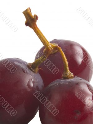 fresh red grapes