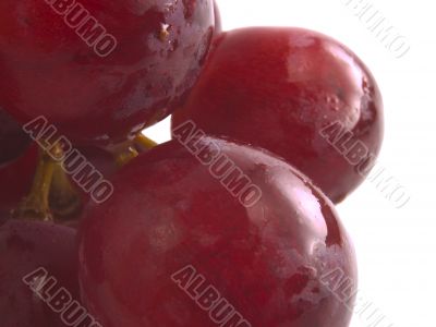 fresh red grapes