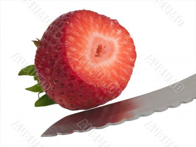 strawberry and knife