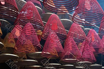 Red incense burners