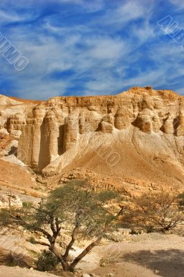 Droughty valley in mountains