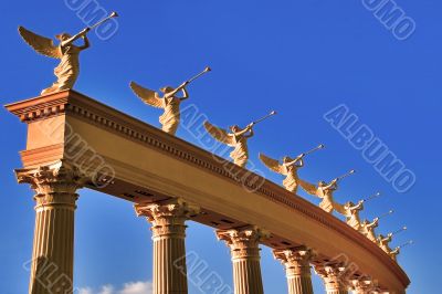  Ensemble of winged trumpeters