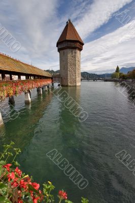 Tower on lake