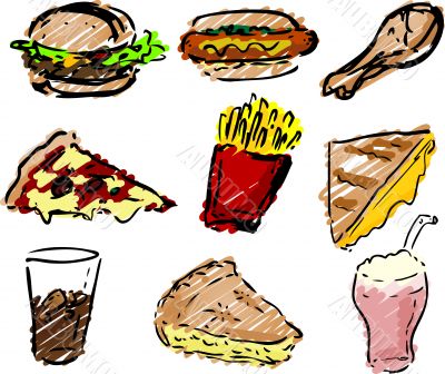Fast food icons