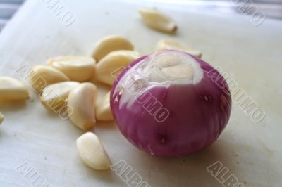 Onions and garlic