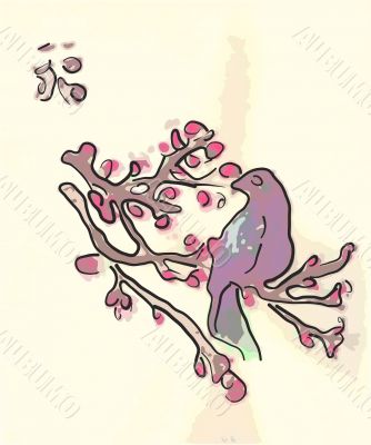 Chinese art brush painted back ground