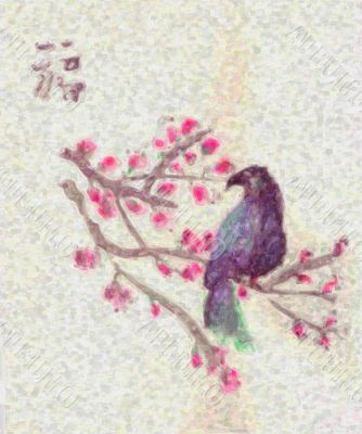 Chinese art brush painted back ground