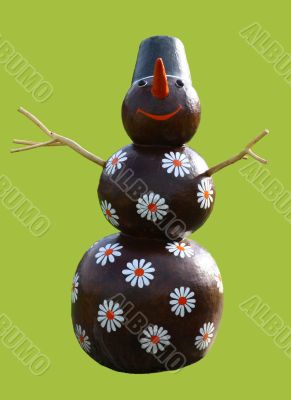 Smiling chocolate snowman