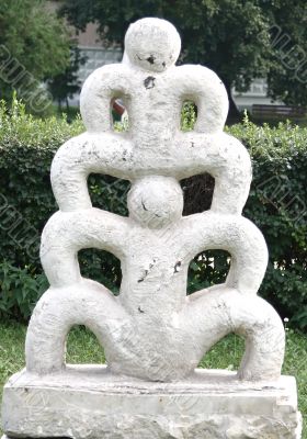 Sculptural composition, the abstraction