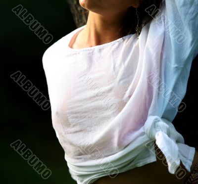 Wet white shirt