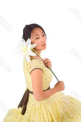 Portrait with flower
