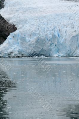 Ice fall from glacier