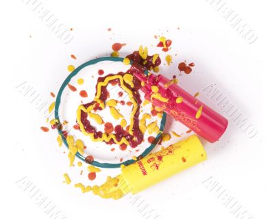 Ketchup and Mustard Heart