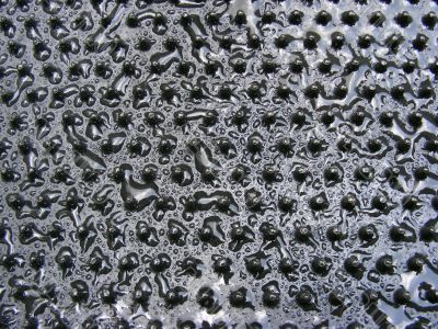 Abstract of floor mat with water