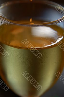 closeup of wine glass