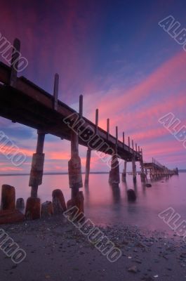 Old Pier at Sunset