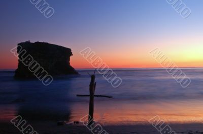 cross on the beach