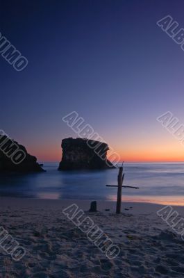cross on the beach
