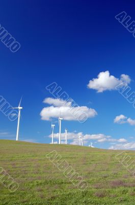 windmills in field