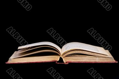 Old book on black