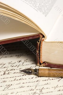 Old Book and Pen