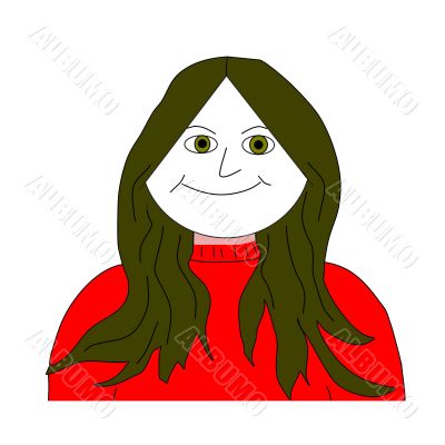 Unhappy Girl Female Illustration Cartoon