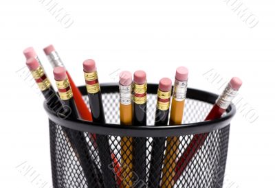 Basket of pencils