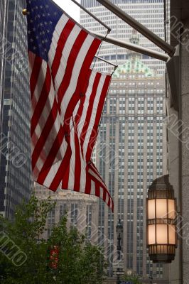 american flag detail at new york
