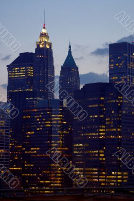 new york city at night. United States