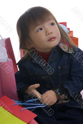 Young Girl Christmas Shopping 3  (Soft Focus)