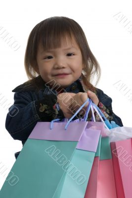 Young Girl Christmas shopping 2