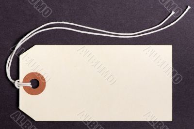 Tag on Brown background