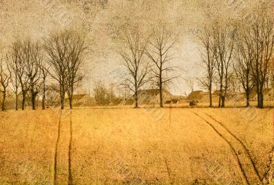 old-fashioned landscape