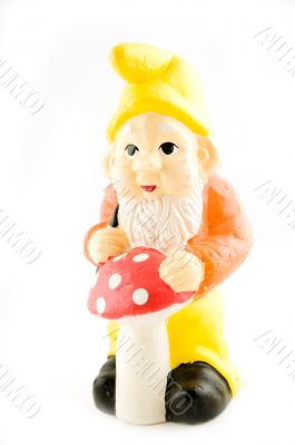 gnome and mushroom