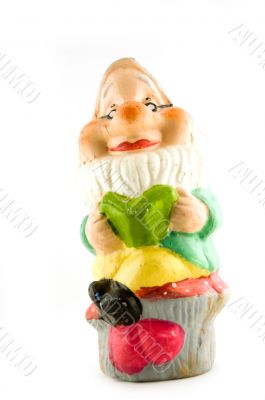 gnome holding a book