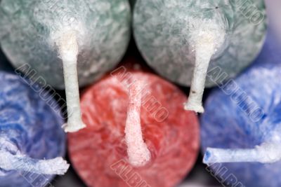 Candle wicks up close