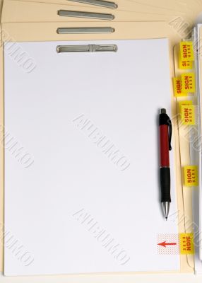 Blank Letter and Sign