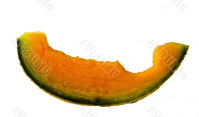 Isolated Cantaloupe Wedge