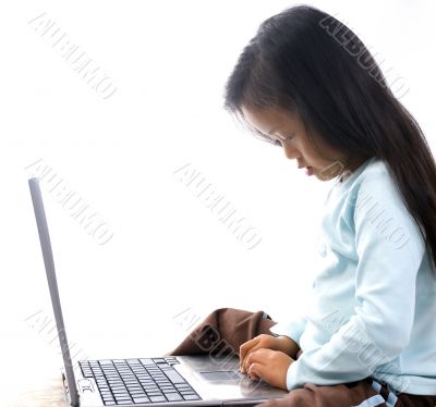 Playing with the laptop 4