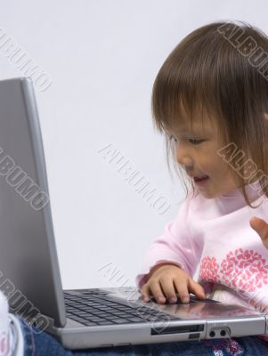 Playing with the laptop 3