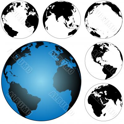 Globe Earth Maps Set