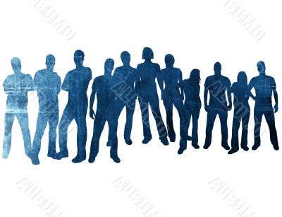 textures style of people silhouettes