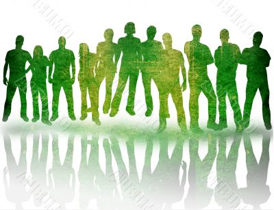 textures style of people silhouettes