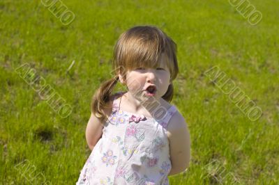 Arguing little girl