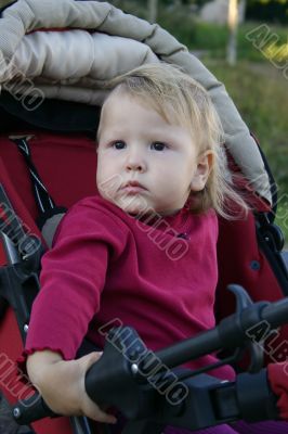 Calm Child in pram