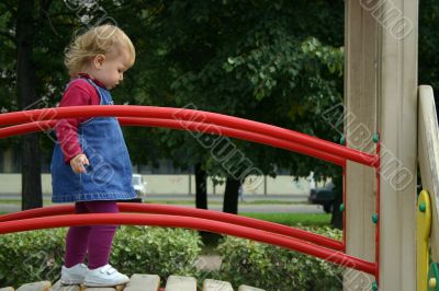 Little girl walking