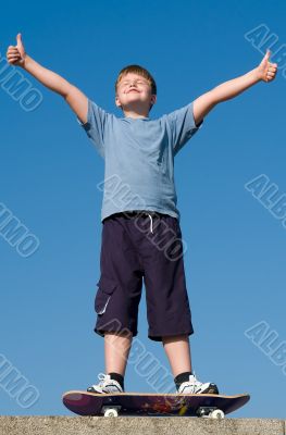 boy with skateboard