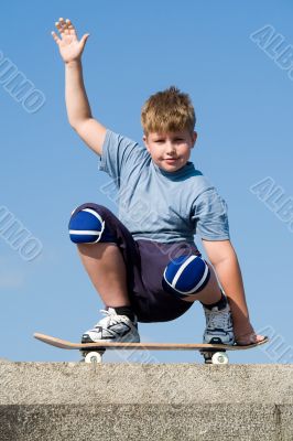 boy with skateboard